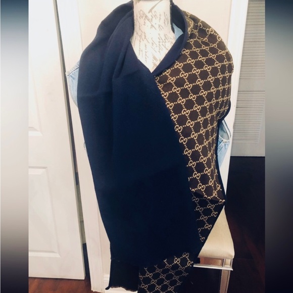 Gucci soft wool/silk Nippon scarf NWT unisex - Picture 3 of 8